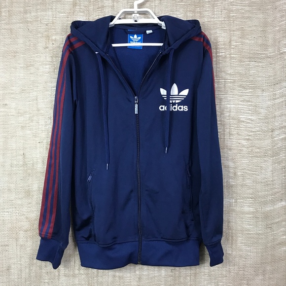 adidas dark red hoodie